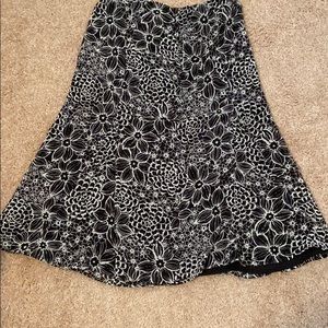 Black and White Flower Skirt